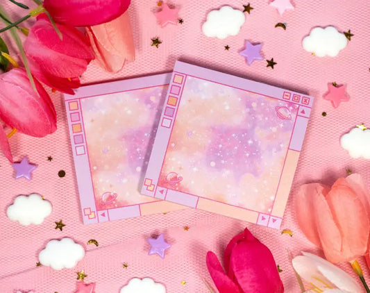 Pink Galaxy Sticky Notes