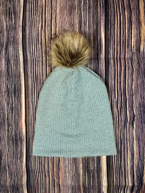 Dusty Blue Slouchy Beanie