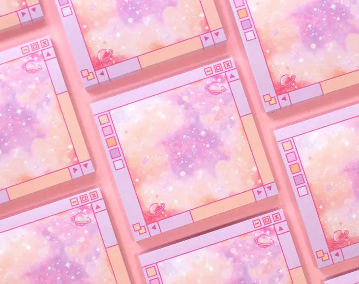 Pink Galaxy Sticky Notes