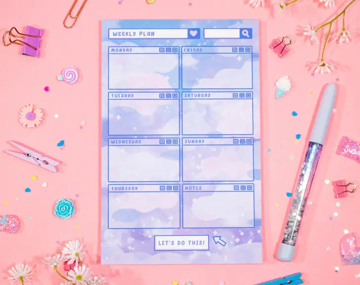 Blue Skies Weekly Planner Pad